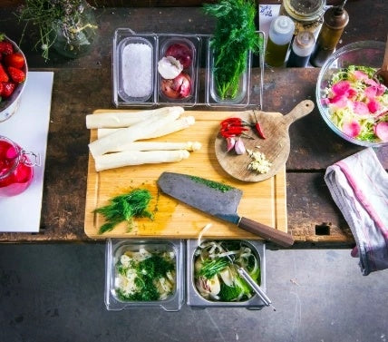 Vegetable Kitchen Cutting Board With Trays Storage Box