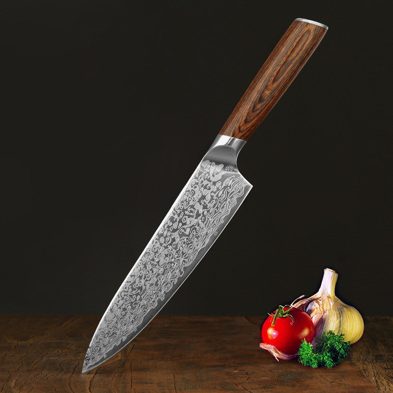 OYABE | Damaskus Pattern Kitchen Knife, Stainless Steel