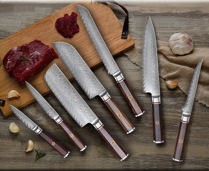 AISAI | Damascus steel octagonal handle series kitchen knife