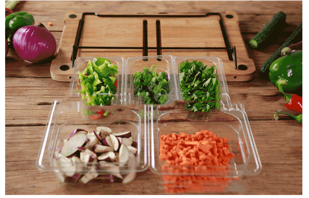 Vegetable Kitchen Cutting Board With Trays Storage Box