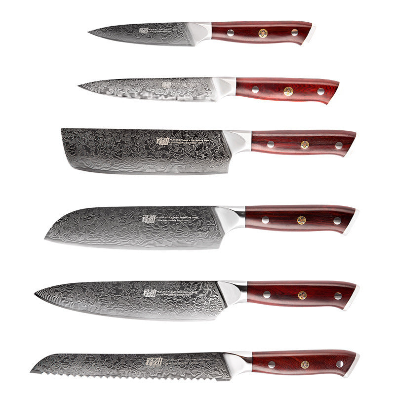 SABAE | Damascus Six-piece Knife Set Chef's Special Knife