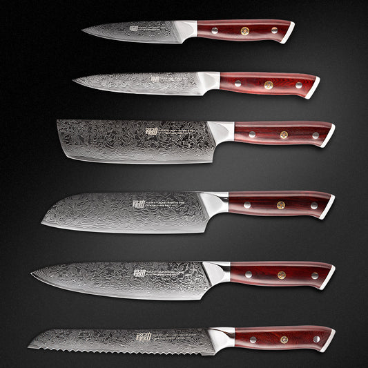 SABAE | Damascus Six-piece Knife Set Chef's Special Knife