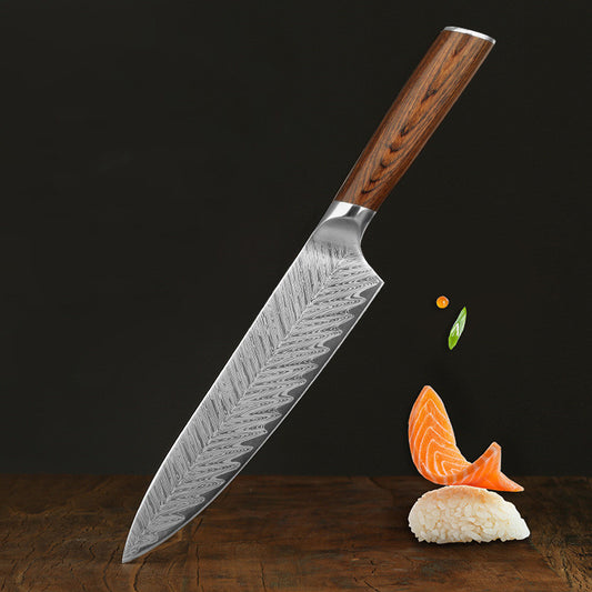 OYABE | Damaskus Pattern Kitchen Knife, Stainless Steel