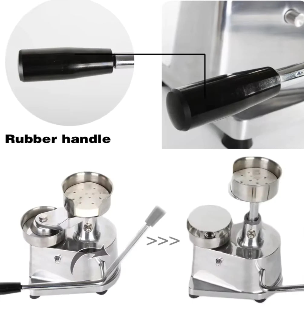 Manual Stainless Steel Hamburger Press - 100mm to 150mm Round Burger Patty Maker