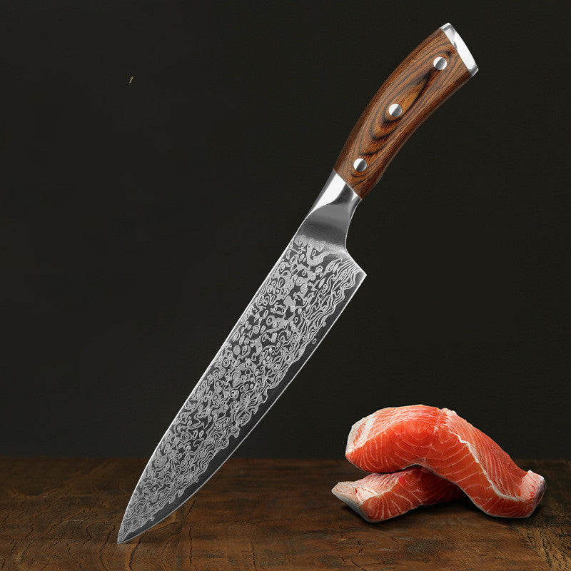 OYABE | Damaskus Pattern Kitchen Knife, Stainless Steel